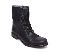 Steve Madden Troopah-c, Botas de Combate Hombre, Piel Negra, 46 EU