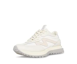 Steve Madden Women's Campo Sneaker, White/Grey, 8.5
