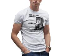 Steve Mcqueen Biker Motorcycle Cool Classic Retro How Are Your Brakes Camiseta De Hombre Blanca Size 3XL
