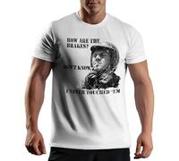 Steve Mcqueen Motorcycle Biker Cool Retro Vintage Classic How Are The Brakes I Don't Know Never Touch Them Camiseta Blanca de Hombre Size XXL