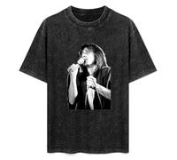 Steve Perry Men's T-Shirt Unisex Black Cotton Hip Hop Print tee Shirts 3XL