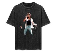 Steve Perry Men's T-Shirt Unisex Black Cotton Hip Hop Print tee Shirts XXL