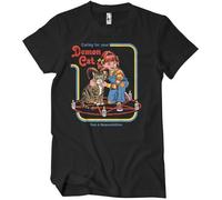 Steven Rhodes Camiseta Caring for Your Demon Cat DTR-1-SR054-DTF886, Negro , XL