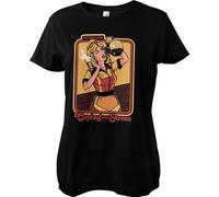 Steven Rhodes Camiseta para mujer Coping with Stress Girly Tee Brown, Negro , M