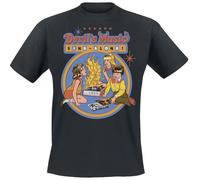 Steven Rhodes Devils Music Sing Along Hombre Camiseta Negro L 100% algodón Vorne Bedruckt Regular