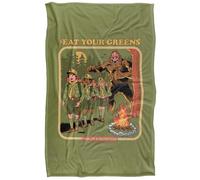 Steven Rhodes Eat Your Greens Manta súper Suave con Tacto Sedoso - 91 x 147 cm