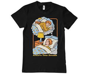 Steven Rhodes Licenciado Oficialmente Achieve Your Dreams Hombres Camiseta (Negro), Large