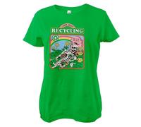 Steven Rhodes Licenciado Oficialmente Learn About Recycling Camiseta de Mujeres (Verde), Large