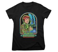 Steven Rhodes Licenciado Oficialmente Radiate Positivity Mujer Camiseta (Negro), X-Large