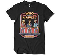 Steven Rhodes Licenciado Oficialmente Who The F*CK Cares Hombres Camiseta (Negro), Large