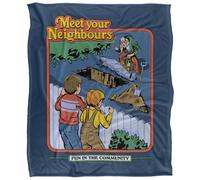 Steven Rhodes Meet Your Neighbours Manta súper Suave con Tacto Sedoso - 152 x 127 cm