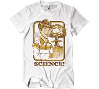 Steven Rhodes Science - Camiseta para hombre con estampado moderno, Blanco, L