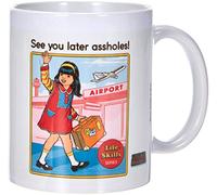 Steven Rhodes MG25672 - Taza de cerámica (315 ml), diseño con texto "See You Later Assholes"