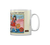 Steven Rhodes MG25672 - Taza de cerámica (315 ml), diseño con texto "See You Later Assholes"