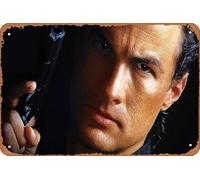 Steven Seagal Above The Law - Letrero de metal divertido para decoración de pared de 8 x 12 pulgadas, regalos para el hogar, calle, bares, restaurantes, cafeterías, tiendas