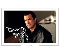 Steven Seagal - Nico Hard To Kill Impresión fotográfica firmada de 12.0 x 8.0 in con autógrafo preimpreso, Arte de Pared de Regalo, Obra de Arte