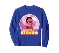 Steven Universe Believe in Steven Sudadera, Unisex para Adultos, Azul Real, S
