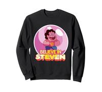 Steven Universe Believe in Steven Sudadera, Unisex para Adultos, Negro, XL