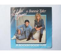 Stevens, Shakin' & Bonnie Tyler Rockin' Good Way 7" Epic A4071 EX/EX 1983 picture sleeve