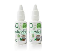 Steviat estevia en gotas, pack 2 x 30 ml, Soria Natural | Edulcorante líquido - Sustituto del azúcar - Origen natural - Endulzante de mesa