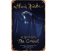 Stevie Nicks - Póster de película de oro de 24 quilates con texto "The Concert (Stevie Nicks, Music), cartel de estaño para cine y cine de 20,3 x 30,5 cm, letrero de metal vintage para decoración del