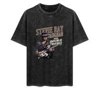 Stevie Ray Vaughan and Double Trouble Men's T-Shirt Unisex Black Cotton Hip Hop Print tee Shirts XXL