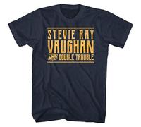 Stevie Ray Vaughan & Double Trouble Guitar Rock Band Concert Tour Unisex 100% Cotton Short-Sleeve T-Shirts Black S