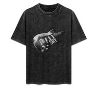 Stevie Ray Vaughan Number One Guitar Blues Rock Legend SRV Men's T-Shirt Unisex Black Cotton Hip Hop Print tee Shirts S
