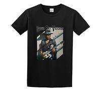 Stevie Ray Vaughan Texas Flood Album Cover Graphic tee Unisex 100% Cotton Short-Sleeve T-Shirts Black XL