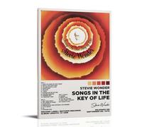 Stevie Wonder Songs in The Key of Life- Póster motivacional para pared, lienzo impreso, decoración del hogar, sala de estar, dormitorio, diseño moderno, estilo marco, 30 x 45 cm