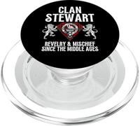Stewart Clan Escocés Nombre Escudo De Armas Tartán Fiesta Familiar PopSockets PopGrip para MagSafe
