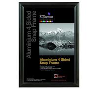 Stewart Superior - Marco de fotos o póster (A3, aluminio, 4 caras, 25 mm), color negro
