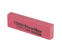 StewMac Borrador de trastes, grano 1200, rojo, bloque de goma para pulir trastes