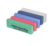 StewMac - Fret Erasers Set Básico de 5 Bloques Abrasivos de Goma para Pulir Trastes, Granos 220, 400, 800, 1200 y 2000 Codificados por Color