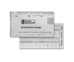 StewMac Medidor de Acción de Cuerdas, Métrico, Regla de Acero Inoxidable | Escala de 0,25 a 3,50 mm diseñada por Dan Erlewine; lectura directa de la altura de cuerdas para lograr un set-up repetible.