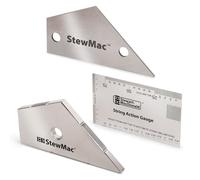 StewMac Trío de herramientas de trastes de precisión, métricas, medidor de acción de cuerda, balancín de traste, besador de trastes para configuración y reparación de guitarra