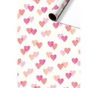 Stewo - Papel de regalo (70 x 200 cm), diseño de corazones, color rosa