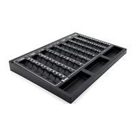 STEY ACCESORIOS Organizador de monedas, caja de caudales, bandeja cuenta monedas - 33,3x33x3,1 cm - Color Negro