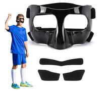 STFALI Máscara nasal de fútbol, máscara deportiva, máscara de fractura de hueso nasal, tamaño pequeño con acolchado para niños y jóvenes, banda elástica ajustable