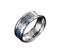 Stfery Anillo de acero inoxidable con patrón de engranaje para hombre, X 1/2, Metal, Sin piedra preciosa