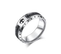 Stfery Anillo vikingo de acero inoxidable con nudo celta para hombre, anillo de plata con árbol de la vida, 8 mm para él, P 1/2, Metal, Sin piedra preciosa