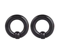 Stfery Dilataciones Acrilico 10mm, Dilataciones Orejas Con Diseño Negro Expansor 2 Piezas Bola de Aro Gauge 00G Joyas Hombre Femenino