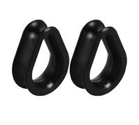 Stfery Dilatadores Oreja Negros, Dilataciones Pendientes Silicona Expansor 2 Piezas Forma de Lágrima de Moda 18mm 11/16 Inch Hombre Femenino