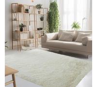 STGAO Alfombra Mullida 120 x 220 cm Lavable Antideslizante Moderna y Esponjosa Alfombra Peluda Rectangular Adecuado para Salón Dormitorio Baño Sofá Silla Cojín, Blanco