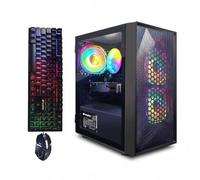 STGAubron Computadora de Escritorio para Juegos, Intel Core i5-8600 hasta 4.3G, Radeon RX 550 4G, 16G DDR4, 512G SSD, WiFi 6 5G, BT 5.2, RGB Fan x3, Windows 11 Home