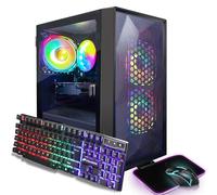 STGAubron Computadora de escritorio para juegos, Intel Core i5-8600 hasta 4.3G, Radeon RX 550 4G, 16G DDR4, 512G SSD, WiFi 6 5G, BT 5.2, RGB Fan x3, Windows 11 Home