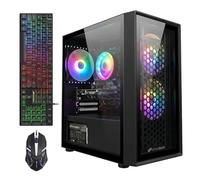 STGAubron PC de escritorio para juegos, Core I5, RX 560 4G, 16G RAM, 512G | Torre de computadora para juegos para streaming, edición de video, hogar, escuela, I5 hasta 3.6 GHz, ventilador ARGB, WiFi 6
