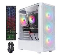STGAubron PC de escritorio para juegos, R5 5500, RTX 3050 6G, 16G DDR4, 1T | Torre de computadora para juegos para streaming, edición de video, hogar, escuela, R5 hasta 4.2 GHz, ventilador ARGB, WiFi 6