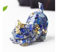 Stgbcst Figurina exclusiva de cristal tallada a mano - 4,5 x 4,2 x 3 cm, decoración de piedra preciosa en forma de gato para el hogar, pieza de colección como elegante estatua de cristal de