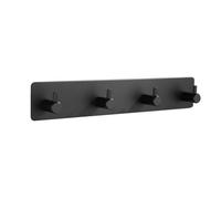 Stgbcst Ganchos de pared de acero inoxidable autoadhesivos, prácticos ganchos individuales y múltiples (de 1 a 4 unidades) como colgador de pared para cocina, baño y salón, fuerte adhesión, no